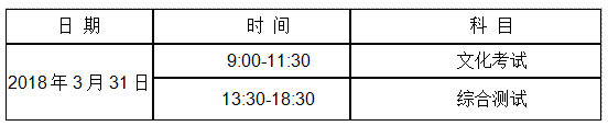 時間安排表